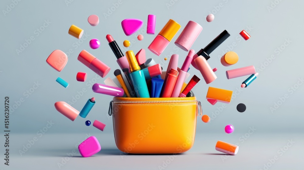 Obraz premium Cosmetics Collection Explosion