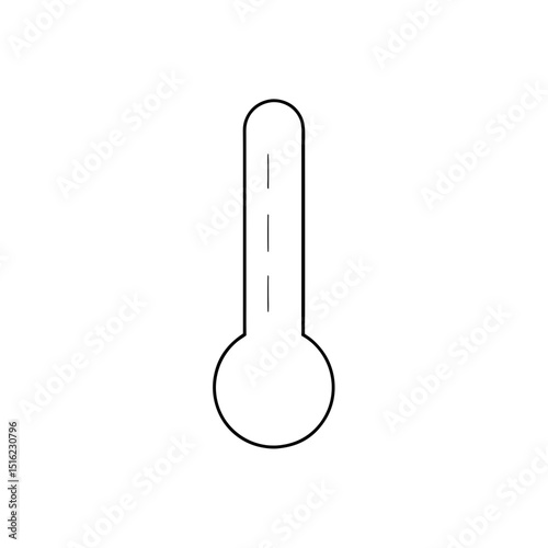 Classic Thermometer on White Background Temperature Measurement