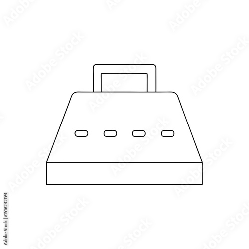Toy Cash Register on White Background Kids Pretend Play