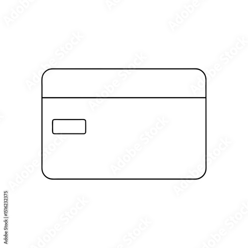 Plastic Toy Credit Card on White Background Kids Pretend Play