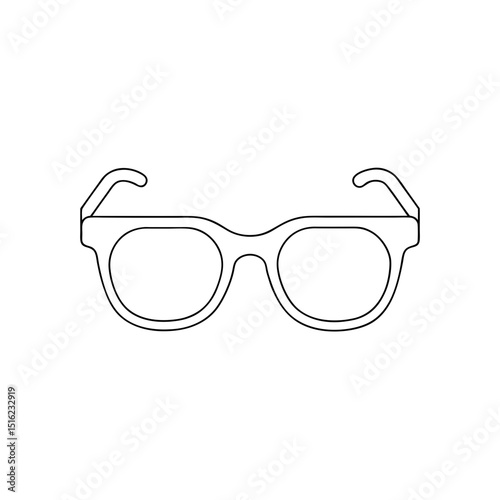 Plastic Toy Glasses on White Background Kids Pretend Play