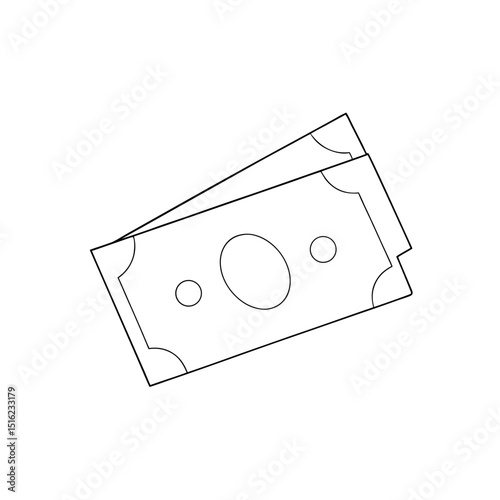 Toy Money Play Bill on White Background Kids Pretend Play Currency