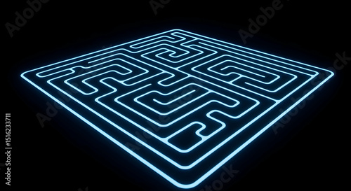 Mystic Neon Maze Represents The Complexities Of Modern Life Decisions