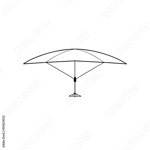 Ultralight Aircraft on White Background: Small Plane Illustration