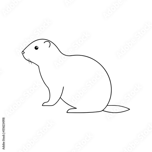 Victoria Collared Lemming on White Background: Arctic Rodent