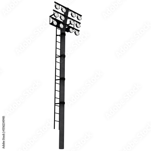 Stadium spotlights beam flood light