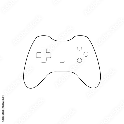 Video Game Controller Toy on White Background: Gaming Illustration