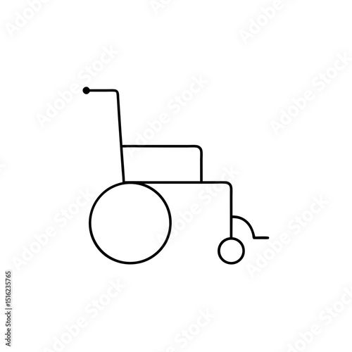 Wheelchair on White Background: Mobility Aid Illustration