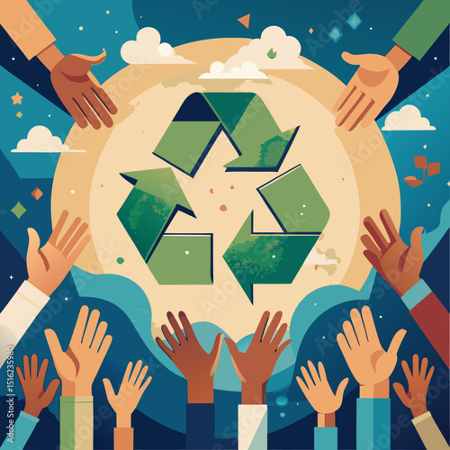 Hands Holding Up a Recycling Symbol – Collective Sustainability