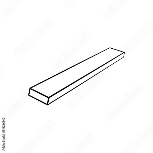 Wood Plank on White Background: Rustic Wooden Texture Illustration