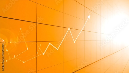 Upward Trend Graph with Orange Background.