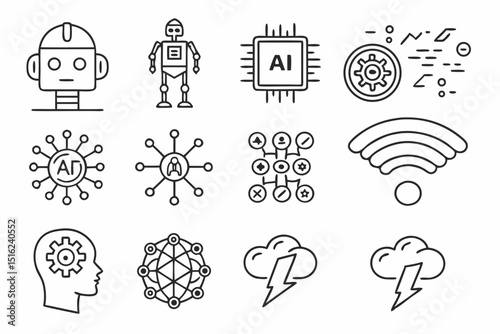 light bulb icons set