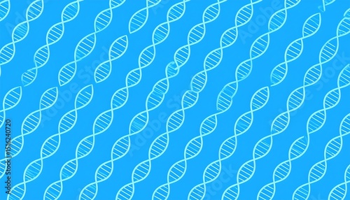 Blue DNA Strand Background Pattern.