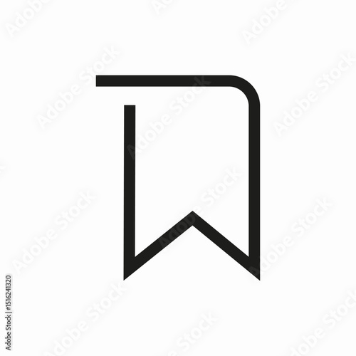 Bookmark save page reading icon vector sign