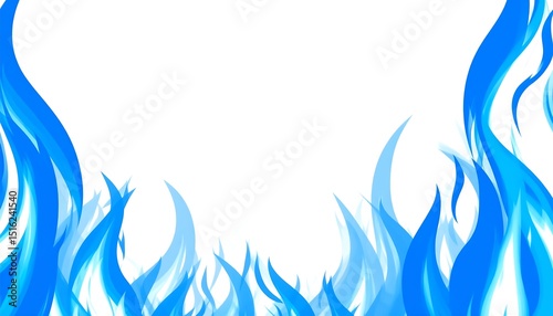 Blue Flames Border Design.