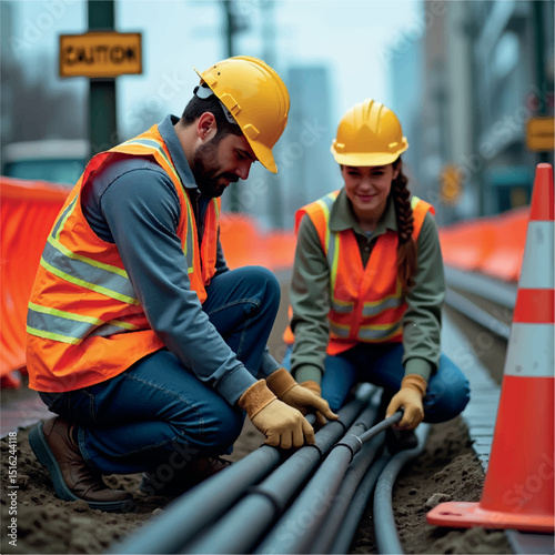 construction workers at construction site