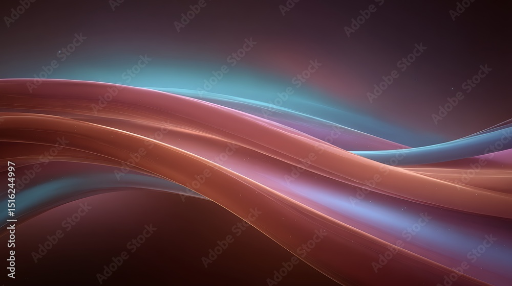 Naklejka premium Abstract Waves with Dark Background.