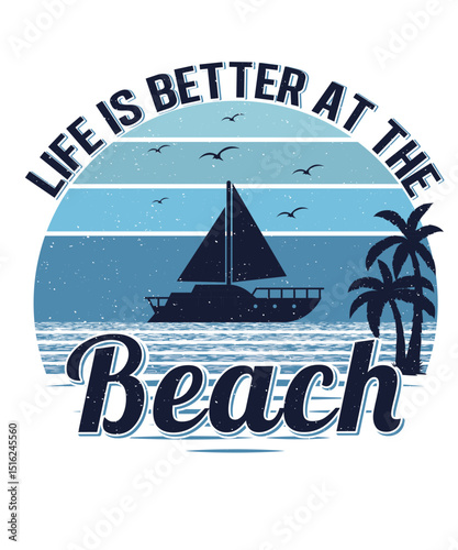 Summer Beach Wave Design, EPS, VECTOR
