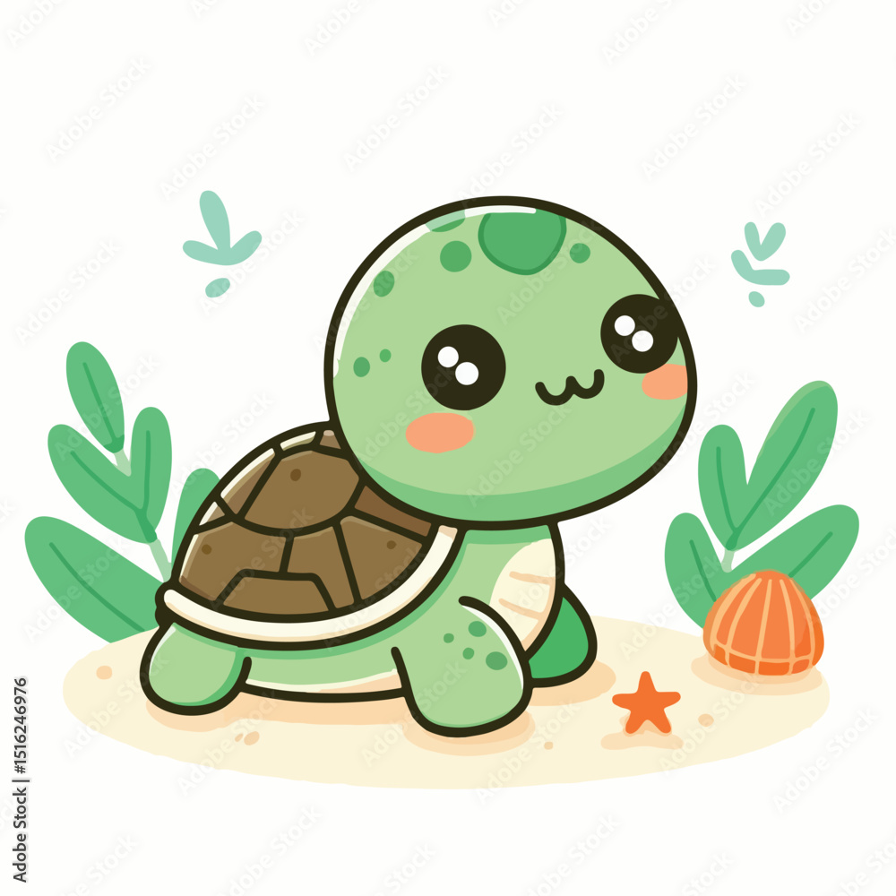 Obraz premium cute turtle image vector