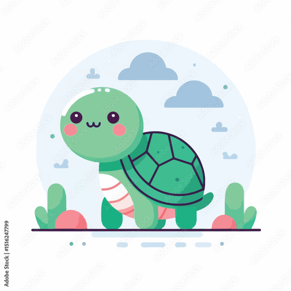 Obraz premium cute turtle image vector