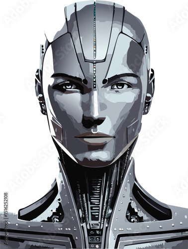 A futuristic fashion portrait by London-based artist Hsinalu