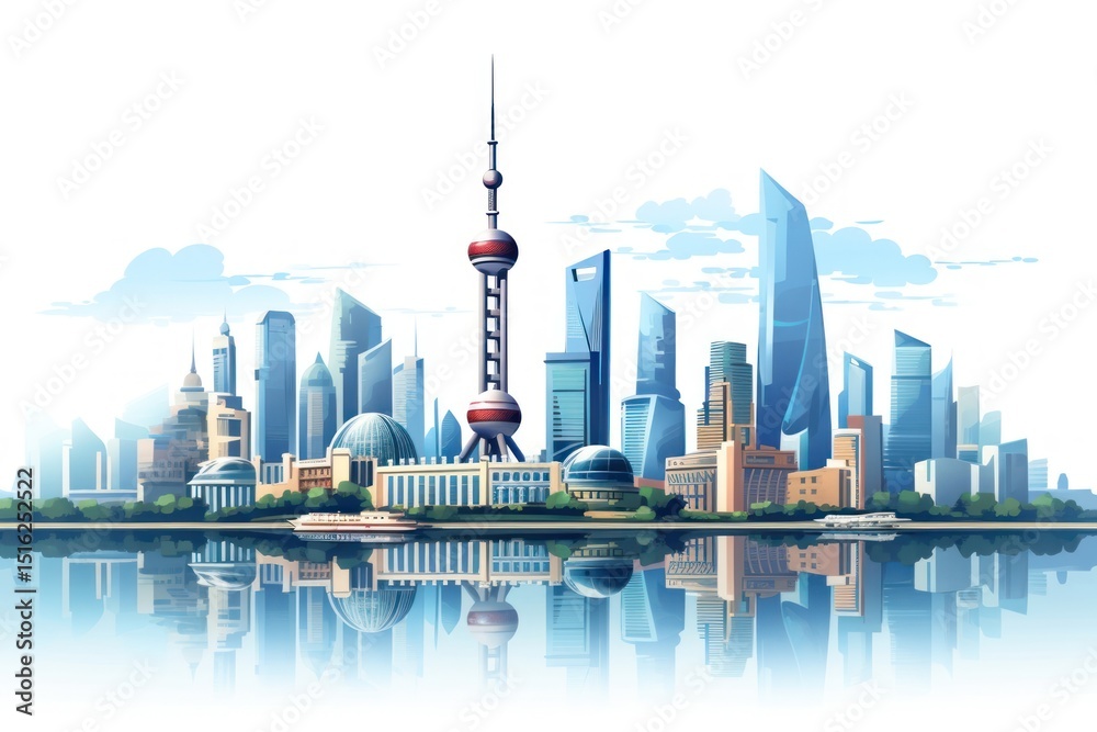 Obraz premium City architecture metropolis cityscape.