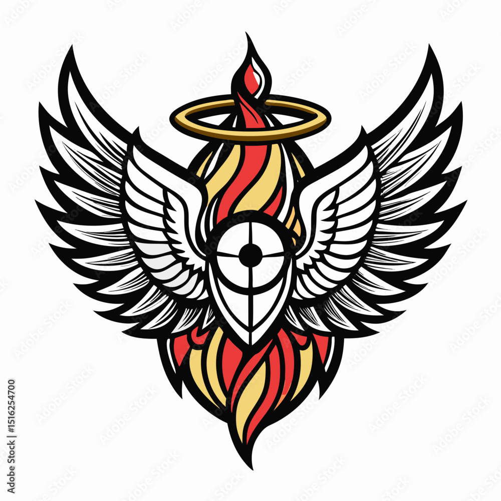 Obraz premium Wings of Light and Fire – Angel & Demon Wings Only