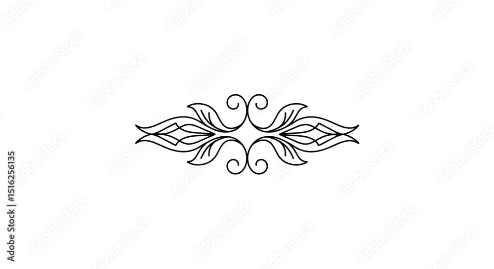 Elegant page divider with floral motifs and intricate lines Elegant page divider with floral motifs and intricate lines