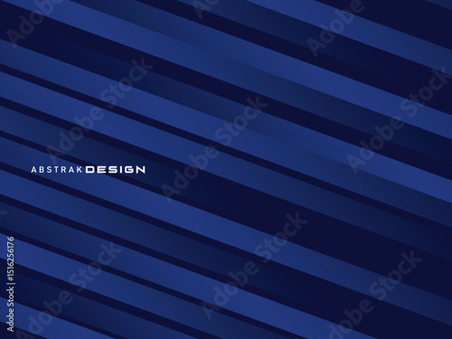 Premium background design with diagonal dark blue stripes pattern. Vector horizontal template for digital lux business banner, contemporary formal invitation, luxury voucher, prestigious gift certific