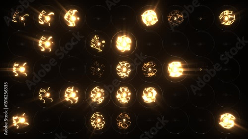Lights Flashing Wall Showtec VJ Stage Floodlight 4K Blinder Blinking Lights Flash Club Flashlights Disco Lights Matrix Beam Lights Bulb Halogen Headlamp Lamp Nightclub Turn Off On Loop