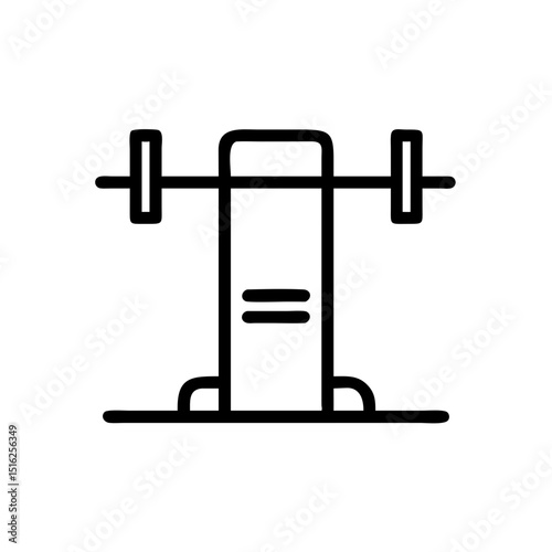 Squat rack icon, gym equipment, fitness symbol, for website design