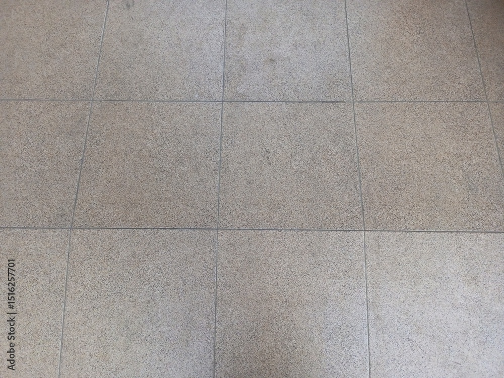 Fototapeta premium Seamless Pattern of Textured Light Grey Floor Tiles with Grout