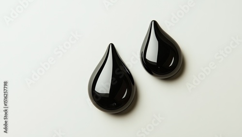 Two black oil drops