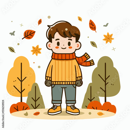 vector illustration of people in dry season
