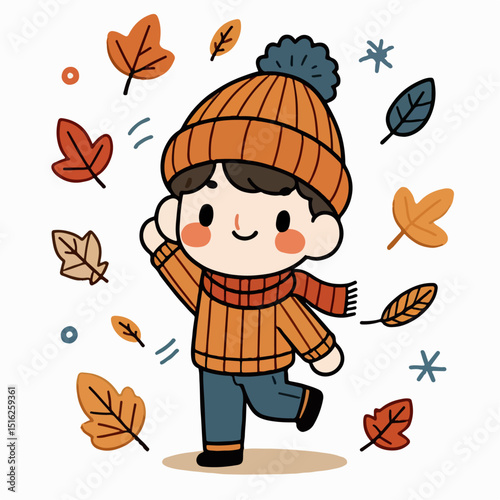 vector illustration of people in dry season