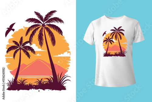Summer T-Shirt Design – Fun, Tropical, Beach Vibes and Sunshine Graphic Tee