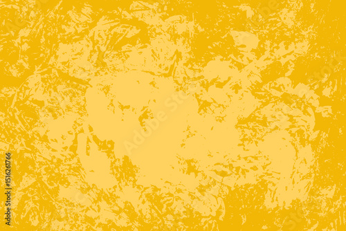 Yellow grunge abstract distressed background with copy space. Summer rough backdrop texture