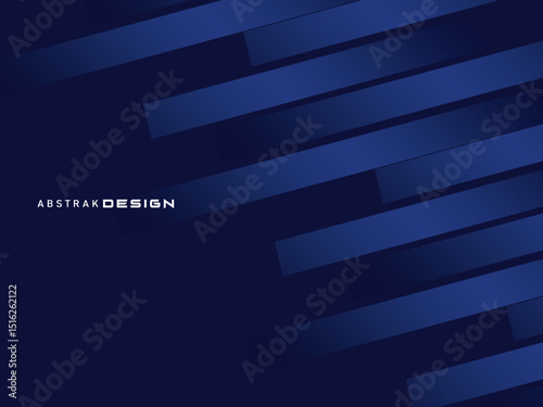 Premium background design with diagonal dark blue stripes pattern. Vector horizontal template for digital lux business banner, contemporary formal invitation, luxury voucher, prestigious gift certific