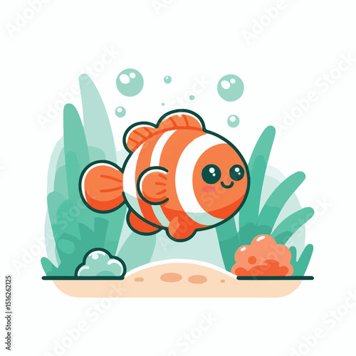 cute nemo fish vector image
