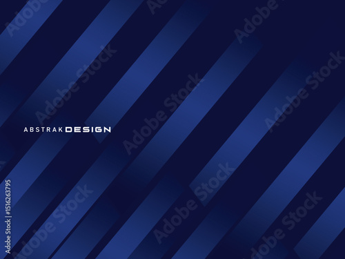Premium background design with diagonal dark blue stripes pattern. Vector horizontal template for digital lux business banner, contemporary formal invitation, luxury voucher, prestigious gift certific