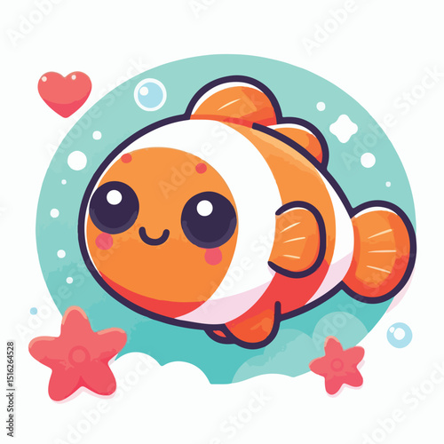 cute nemo fish vector image