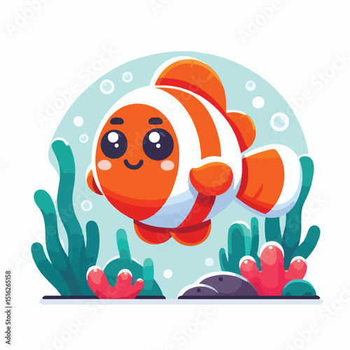 cute nemo fish vector image