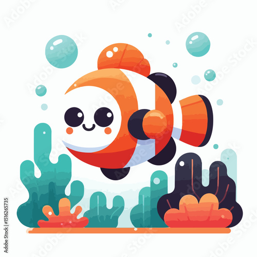 cute nemo fish vector image