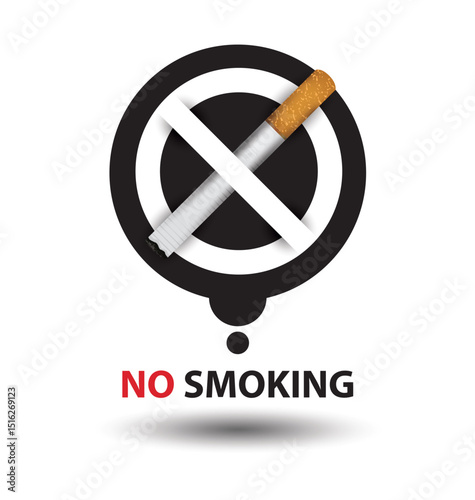 no smoking sign. vector illustration.