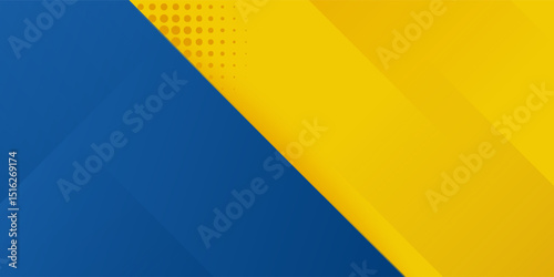 Abstract background modern hipster futuristic graphic. Yellow background with stripes. Vector abstract background texture design, bright poster, banner yellow and blue background Vector illustration.