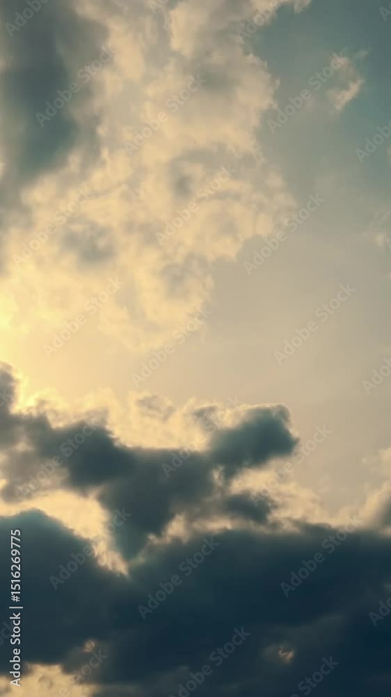 Timelapse, at sunset, dark blue sky, running thunder clouds, rain clouds Timelapse, at sunset, dark blue sky, running thunder clouds, rain clouds