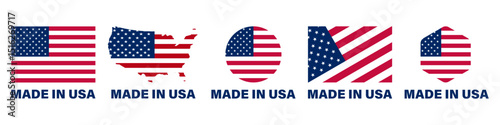 Made in USA icons set