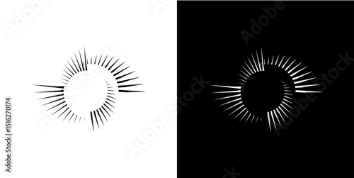 Dynamic abstract spiral sound wave rhythm lines. Circular spiral sound wave rhythm of lines. Circular futuristic abstract lines, black and white background.	
