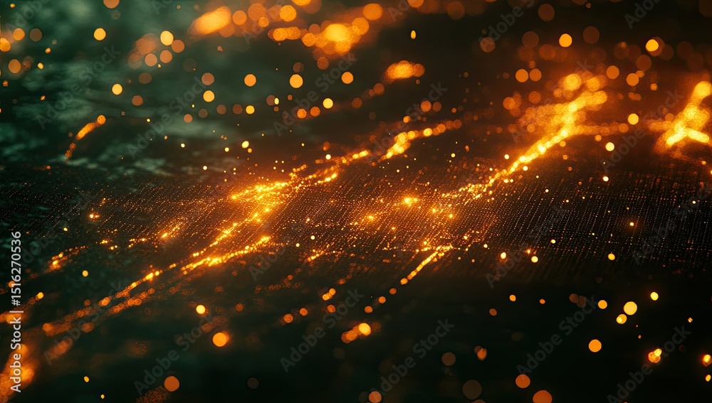 Obraz premium Abstract fiery landscape