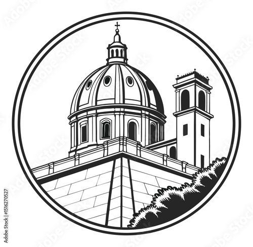 vector illustration of a church